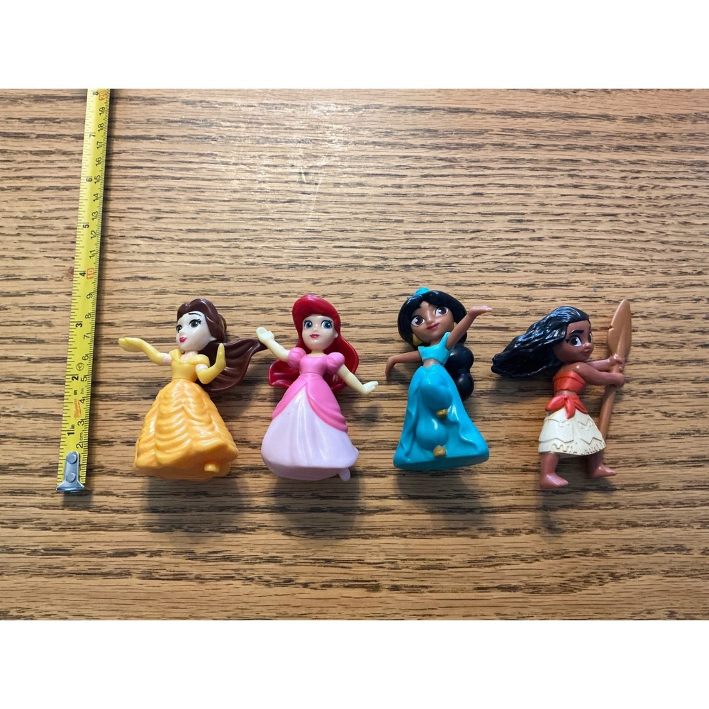Disney Princess McDonalds 2020 Lot Belle Ariel Jasmine Moana - Cake Toppers